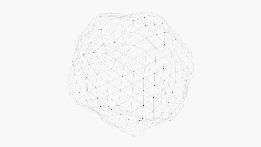 a white sphere with a black background