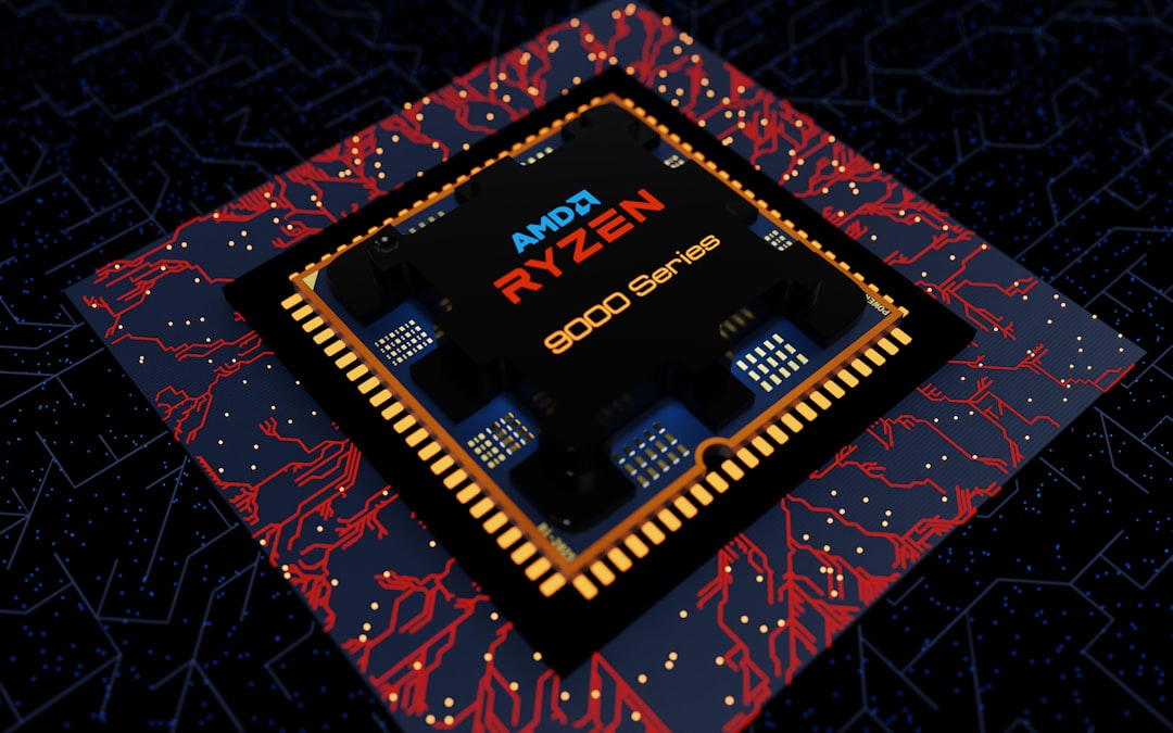 Amd ryzen 9000 series processor on a circuit board