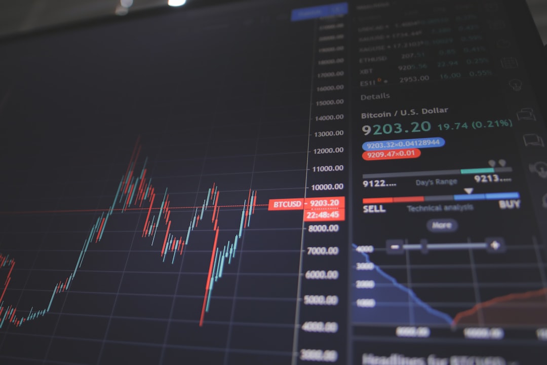 screen showing bitcoin trading chart