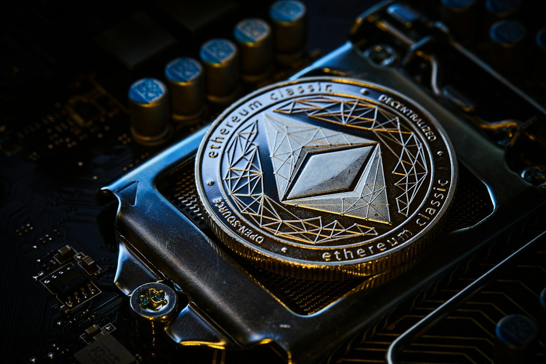 a close up of a metal object on a motherboard