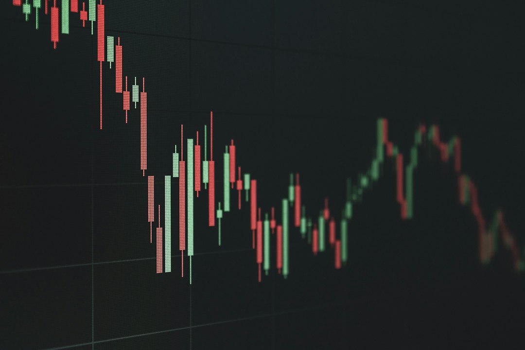 Stock market chart shows a declining trend