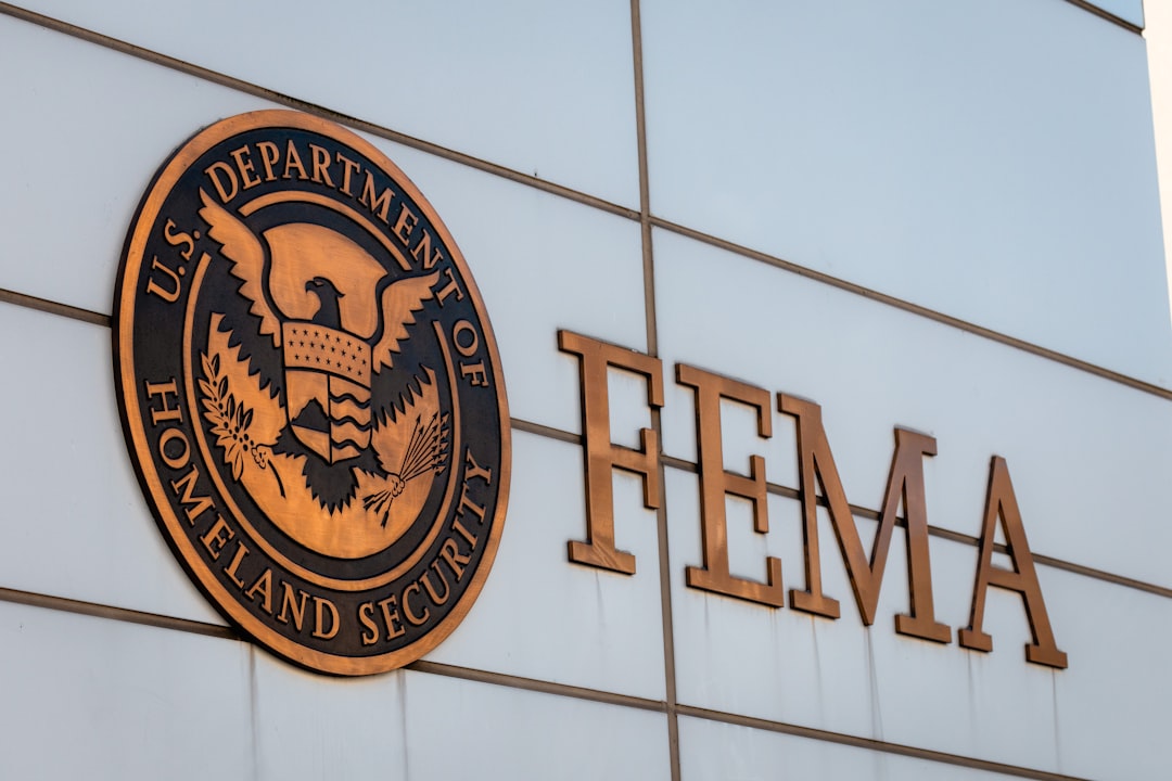 The fema logo is displayed on a building.