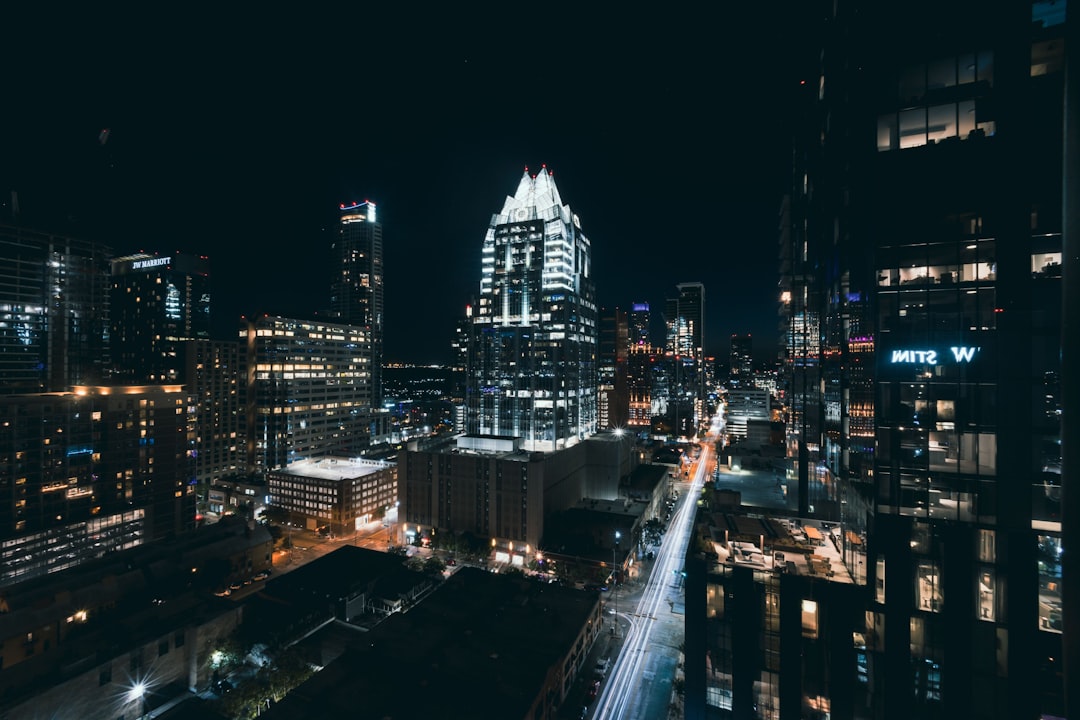 a city at night