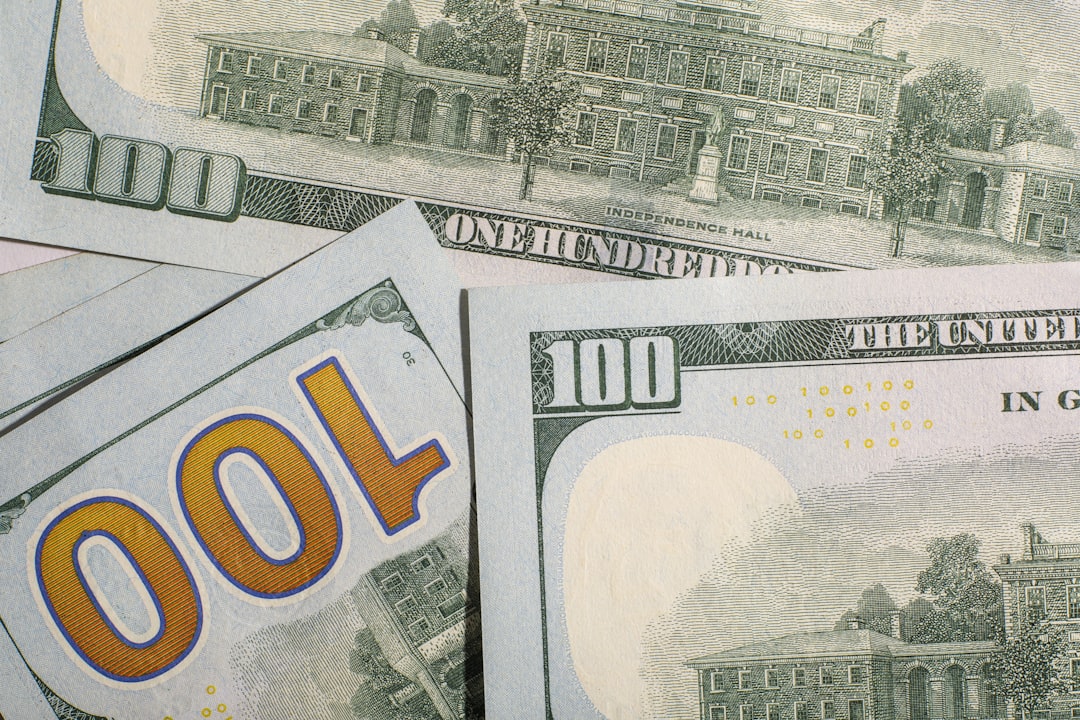 Close-up of us hundred dollar bills